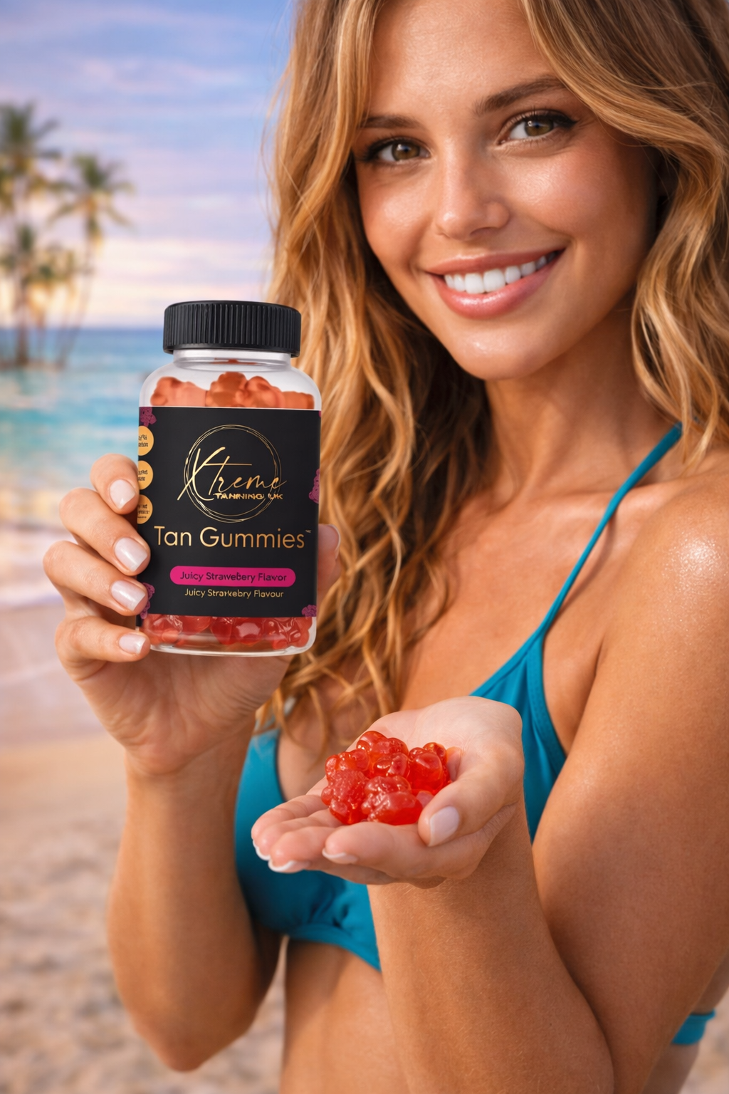 Xtreme Tanning gummies strawberry 60pcs